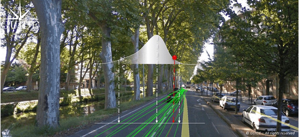 Figure 4 - Effect of diffraction of GNSS signals on receivers passing under tree canopies